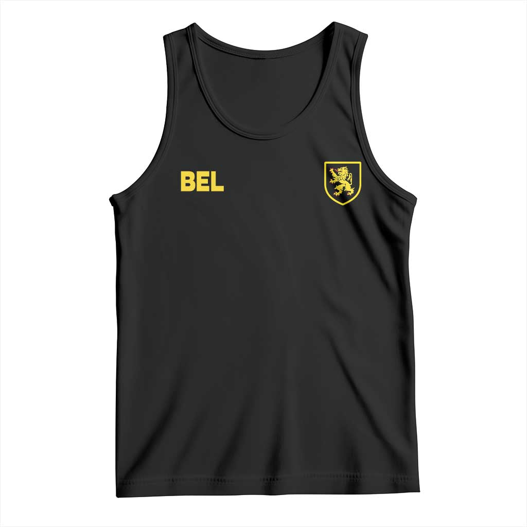 Vintage Belgium Tank Top Belgian Football Pride Belgium Lion Crest Soccer Graphic TS10 Black Print Your Wear