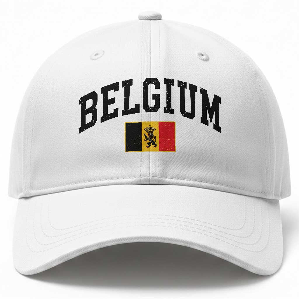 Vintage Belgium Baseball Cap Lion Royal Flag Graphic Belgian Soccer Football Pride Gift for Fans TS10 Print Your Wear