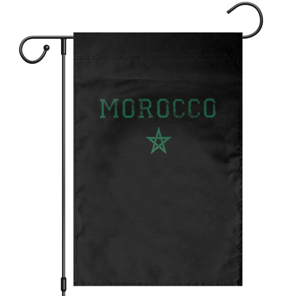 Vintage Morocco Garden Flag Green Star Distressed Patriotic Heritage Pride Gift for Moroccan TS10 Black Print Your Wear