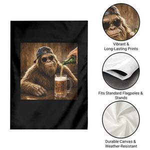 Funny Bigfoot Drinking Beer Garden Flag Vintage Cool Sunglasses Sasquatch Pub Graphic TS10 Print Your Wear