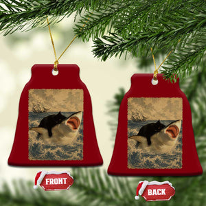 Black Cat Biting Shark Anime Graphic Japanese Ceramic Ornament Vintage Graphic Ukiyo-e Art TS10 Print Your Wear