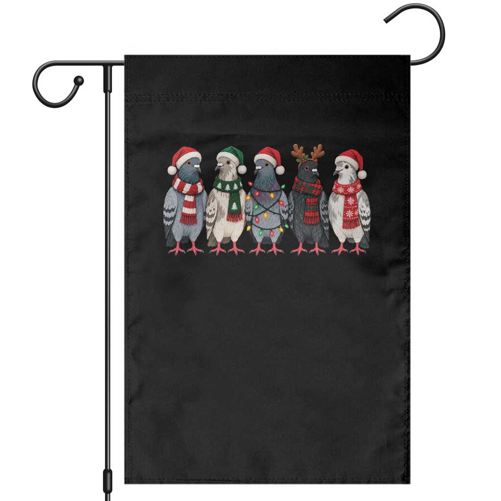 Christmas Pigeons Squad Garden Flag Funny Festive Winter Bird Lover Aesthetic