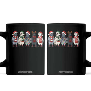 Christmas Pigeons Squad Coffee Mug Funny Festive Winter Bird Lover Aesthetic