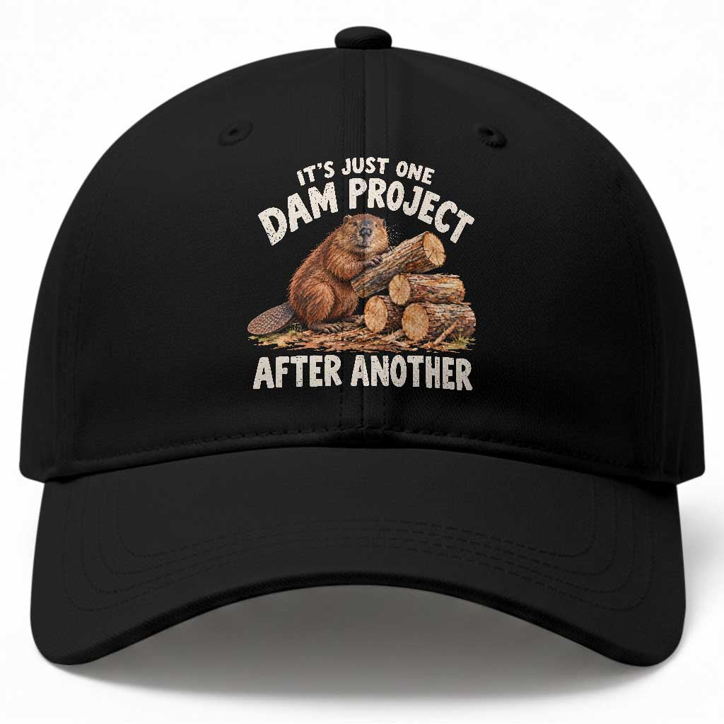 Its Just One Dam Project After Another Funny Beaver Meme Baseball Cap