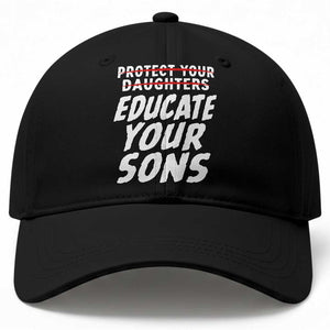 Protect Your Daughters No Educate Your Sons Vintage Feminist Baseball Cap