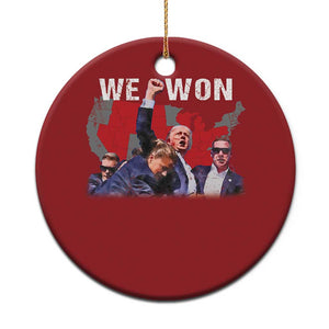 Trump Won Christmas Ornament We Won Wins 45 47 President 2024 US Election Map TS10 Print Your Wear