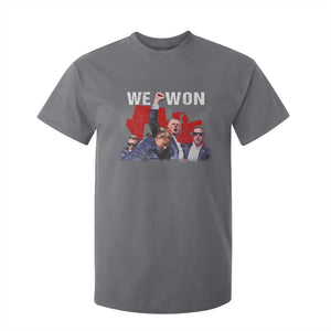 Trump Won T Shirt For Kid We Won Wins 45 47 President 2024 US Election Map TS10 Charcoal Print Your Wear