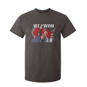 Trump Won T Shirt For Kid We Won Wins 45 47 President 2024 US Election Map TS10 Dark Chocolate Print Your Wear