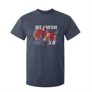 Trump Won T Shirt For Kid We Won Wins 45 47 President 2024 US Election Map TS10 Navy Print Your Wear