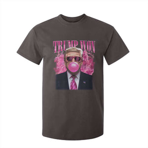 Trump Won 2024 T Shirt For Kid Trump Pink Bubble Gum Funny Cute Retro 90s TS10 Dark Chocolate Print Your Wear