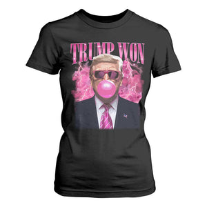 Trump Won 2024 T Shirt For Women Trump Pink Bubble Gum Funny Cute Retro 90s TS10 Black Print Your Wear