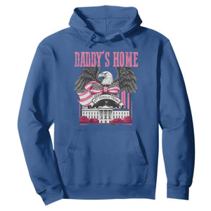 Daddy's Home Hoodie Funny Trump Pink 47th President Eagle US American Flag Coquette Bow TS10 Royal Blue Print Your Wear