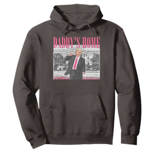 Daddy's Home Hoodie Funny Trump Pink 2024 Take America Back 2024 White House TS10 Dark Chocolate Print Your Wear