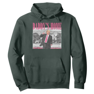 Daddy's Home Hoodie Funny Trump Pink 2024 Take America Back 2024 White House TS10 Dark Forest Green Print Your Wear