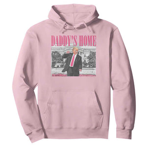 Daddy's Home Hoodie Funny Trump Pink 2024 Take America Back 2024 White House TS10 Light Pink Print Your Wear