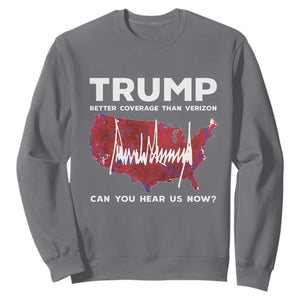 Trump Won 2024 Sweatshirt Better Coverage Than Verizon Politics 47Th President '24 Election TS10 Charcoal Print Your Wear