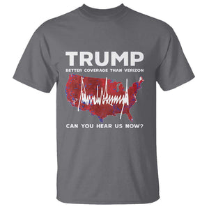 Trump Won 2024 T Shirt Better Coverage Than Verizon Politics 47Th President '24 Election TS10 Charcoal Print Your Wear