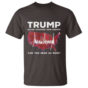 Trump Won 2024 T Shirt Better Coverage Than Verizon Politics 47Th President '24 Election TS10 Dark Chocolate Print Your Wear