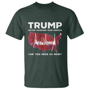 Trump Won 2024 T Shirt Better Coverage Than Verizon Politics 47Th President '24 Election TS10 Dark Forest Green Print Your Wear