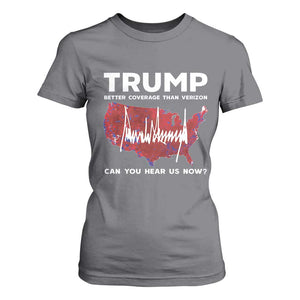 Trump Won 2024 T Shirt For Women Better Coverage Than Verizon Politics 47Th President '24 Election TS10 Charcoal Print Your Wear