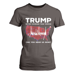 Trump Won 2024 T Shirt For Women Better Coverage Than Verizon Politics 47Th President '24 Election TS10 Dark Chocolate Print Your Wear