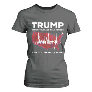 Trump Won 2024 T Shirt For Women Better Coverage Than Verizon Politics 47Th President '24 Election TS10 Dark Heather Print Your Wear