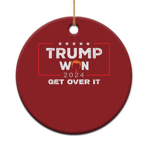 Trump Won 2024 Christmas Ornament Get Over It Funny 47 President TS10 Print Your Wear