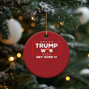 Trump Won 2024 Christmas Ornament Get Over It Funny 47 President TS10 Print Your Wear