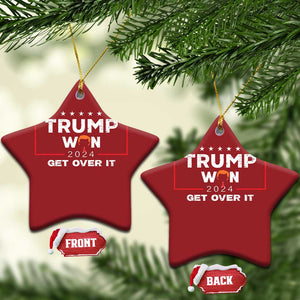 Trump Won 2024 Christmas Ornament Get Over It Funny 47 President TS10 Star Red Print Your Wear