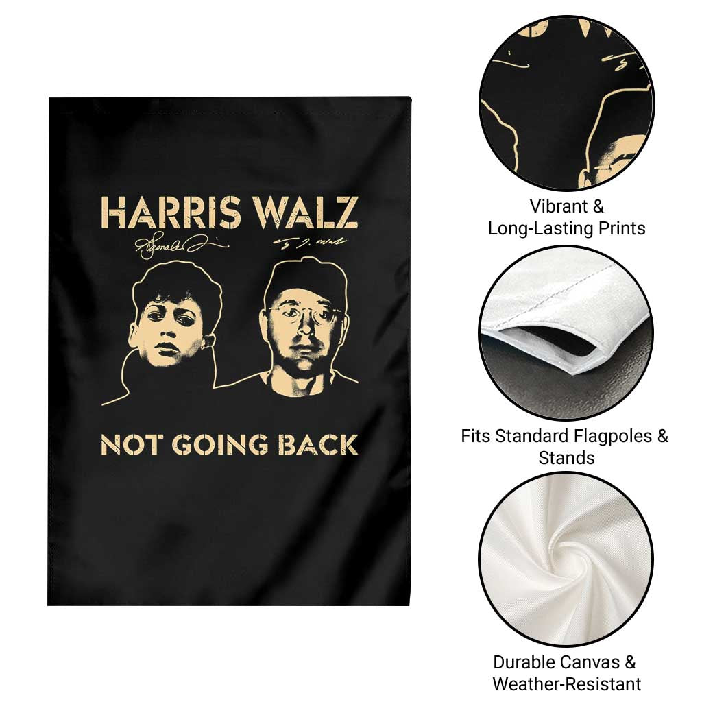Harris Walz Garden Flag Retro We Are Not Going Back TS10 Print Your Wear