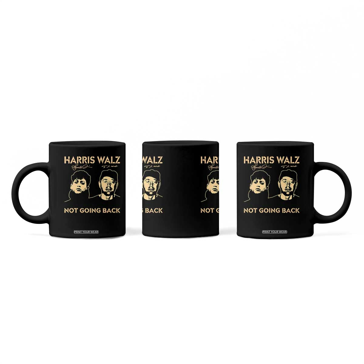 Harris Walz Coffee Mug Retro We Are Not Going Back TS10 Print Your Wear