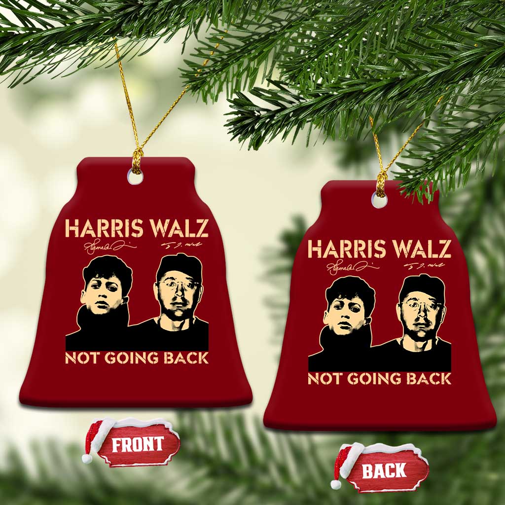 Harris Walz Ceramic Ornament Retro We Are Not Going Back TS10 Print Your Wear