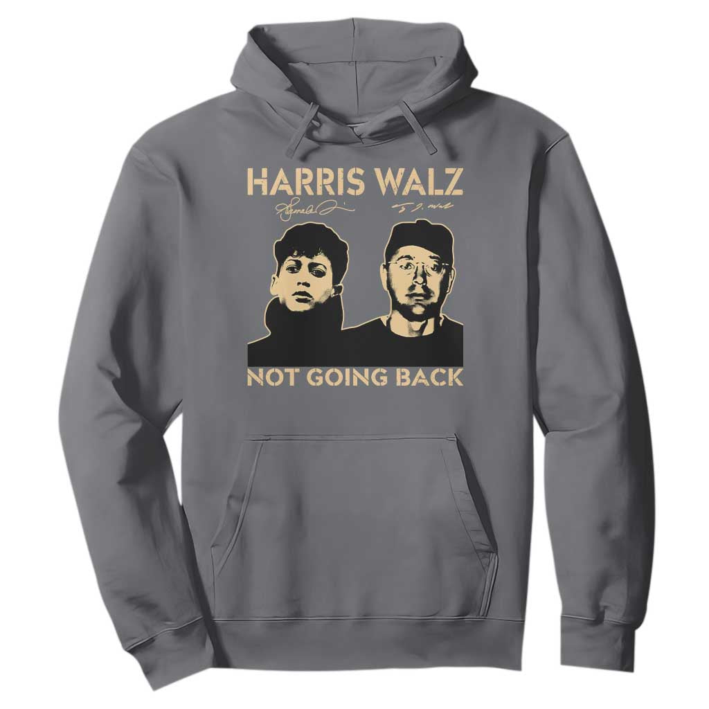 Harris Walz Hoodie Retro We Are Not Going Back TS10 Charcoal Print Your Wear