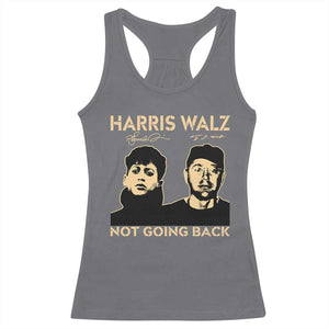 Harris Walz Racerback Tank Top Retro We Are Not Going Back TS10 Charcoal Print Your Wear