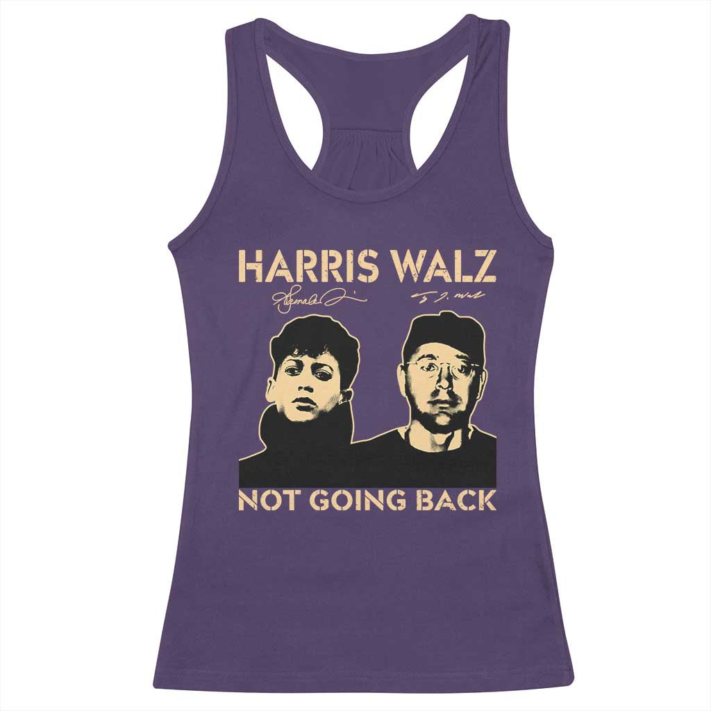 Harris Walz Racerback Tank Top Retro We Are Not Going Back TS10 Purple Print Your Wear