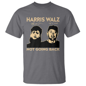 Harris Walz T Shirt Retro We Are Not Going Back TS10 Charcoal Print Your Wear