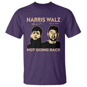 Harris Walz T Shirt Retro We Are Not Going Back TS10 Purple Print Your Wear
