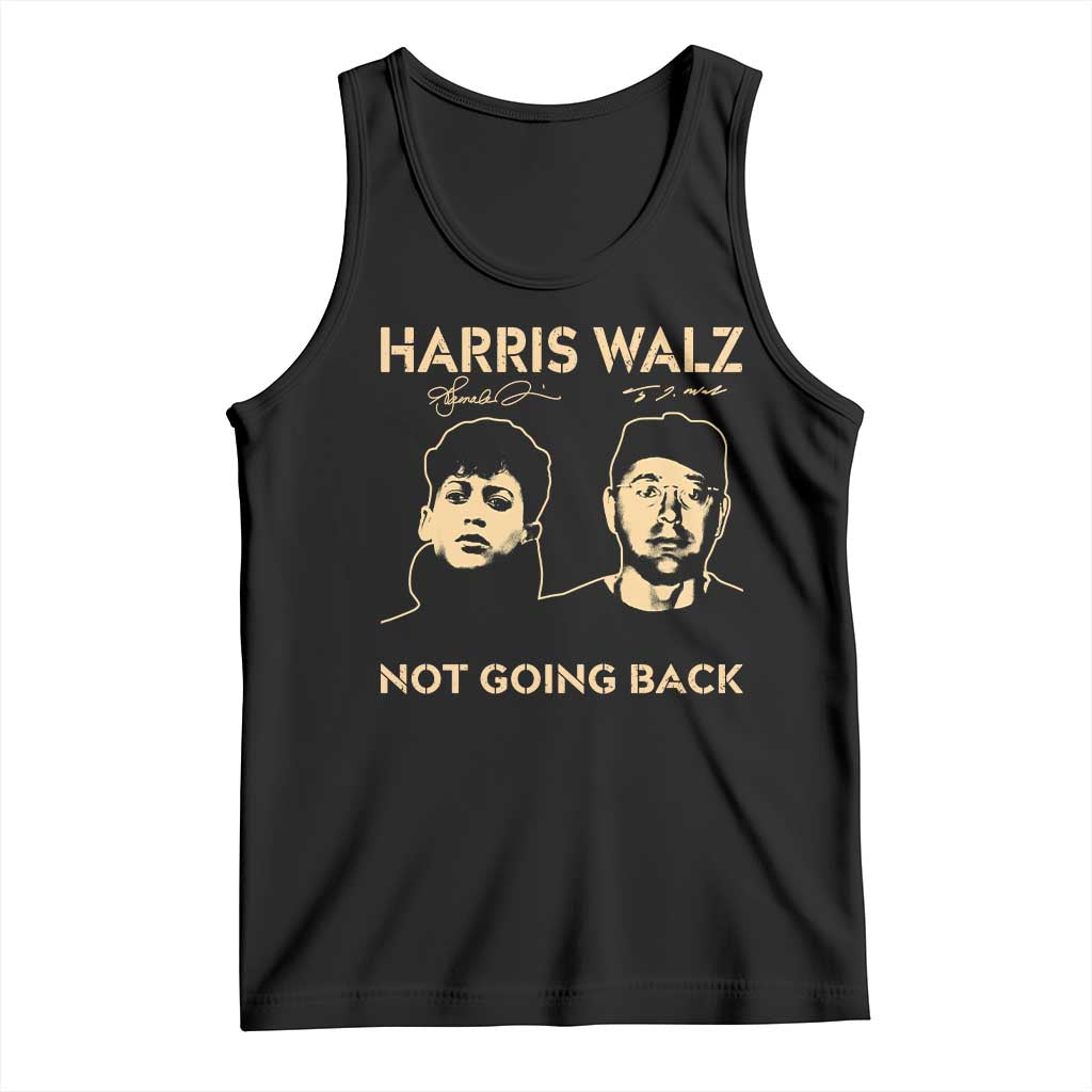 Harris Walz Tank Top Retro We Are Not Going Back TS10 Black Print Your Wear