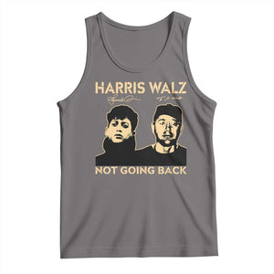 Harris Walz Tank Top Retro We Are Not Going Back TS10 Deep Heather Print Your Wear
