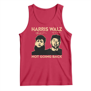 Harris Walz Tank Top Retro We Are Not Going Back TS10 Red Print Your Wear