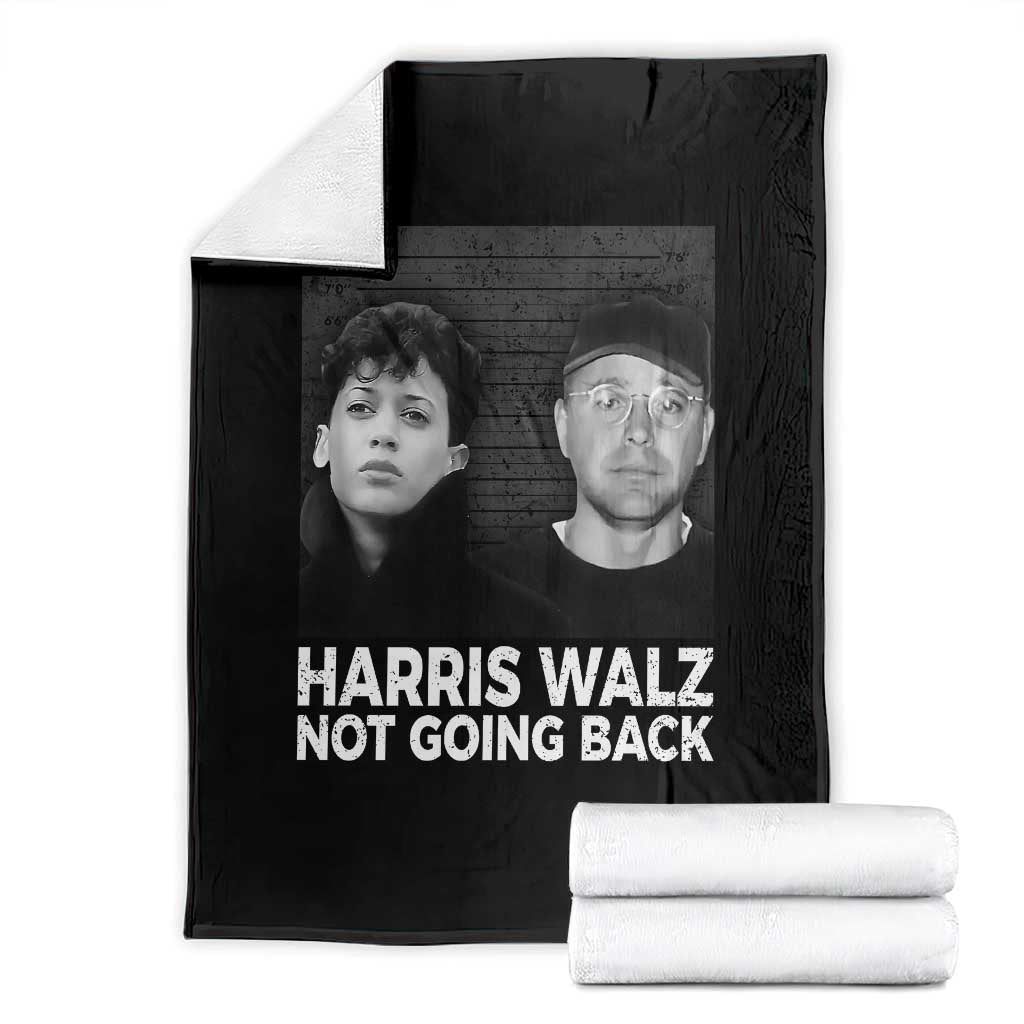 Harris Walz Throw Blanket Vintage We Are Not Going Back TS10 Black Print Your Wear