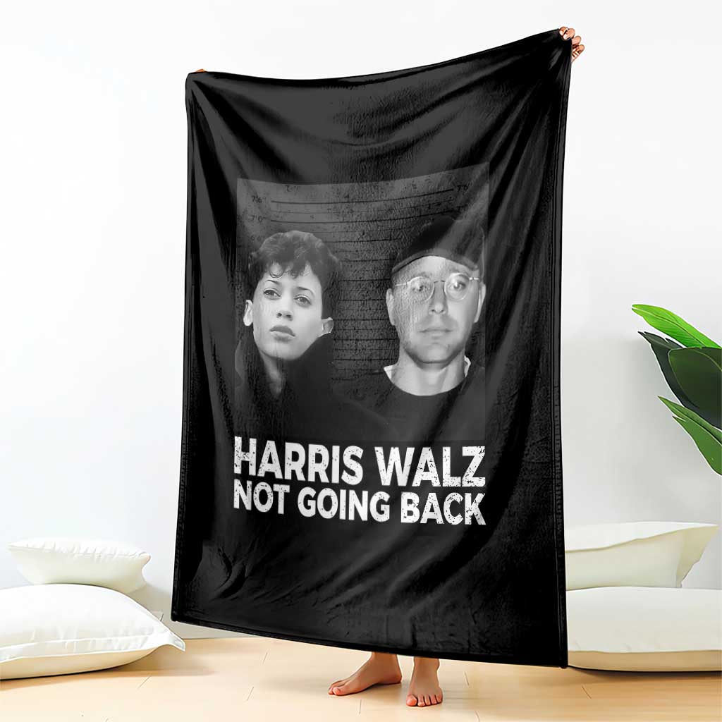 Harris Walz Throw Blanket Vintage We Are Not Going Back TS10 Print Your Wear