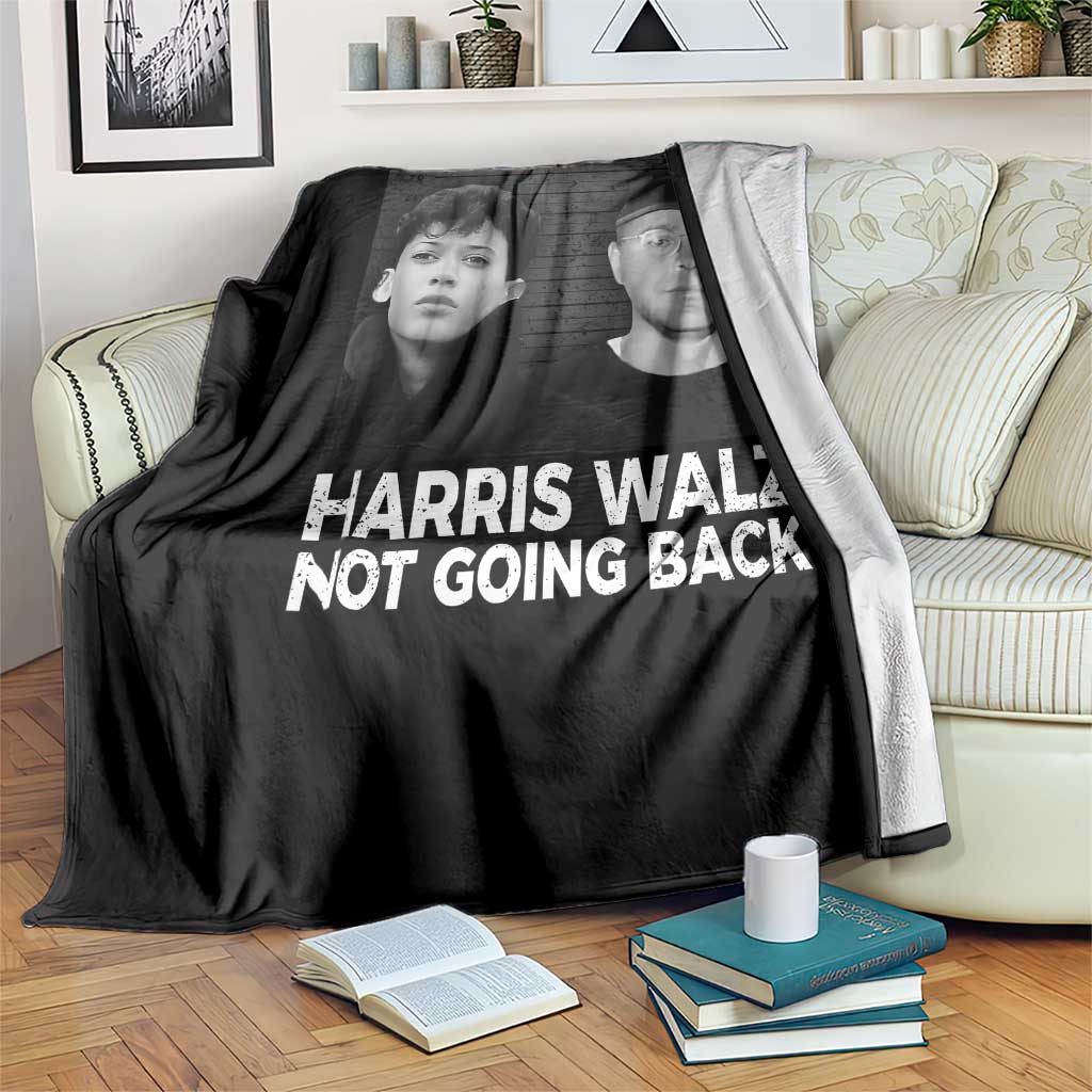 Harris Walz Throw Blanket Vintage We Are Not Going Back TS10 Print Your Wear