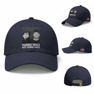 Harris Walz Baseball Cap Vintage We Are Not Going Back TS10 Baseball Cap Universal Fit Navy Print Your Wear