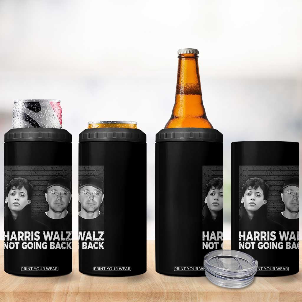 Harris Walz 4 in 1 Can Cooler Tumbler Vintage We Are Not Going Back TS10 Print Your Wear