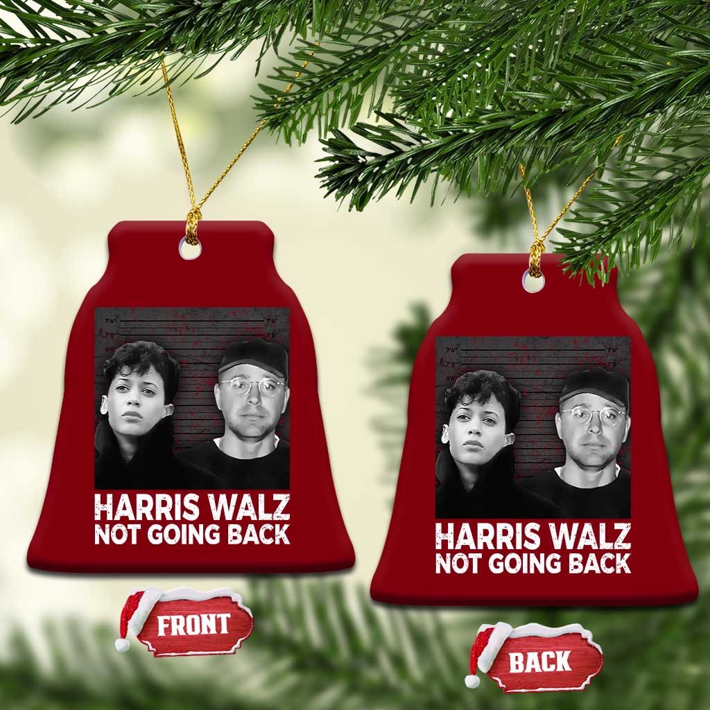 Harris Walz Ceramic Ornament Vintage We Are Not Going Back TS10 Print Your Wear