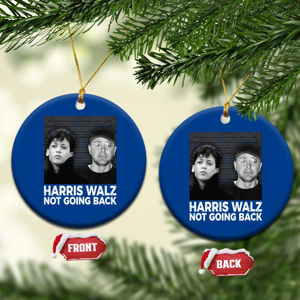 Harris Walz Ceramic Ornament Vintage We Are Not Going Back TS10 1pc Blue Print Your Wear