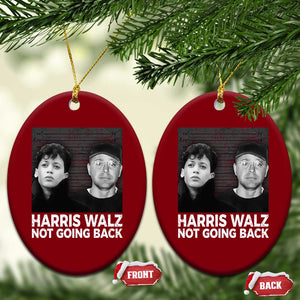 Harris Walz Ceramic Ornament Vintage We Are Not Going Back TS10 Print Your Wear