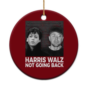 Harris Walz Ceramic Ornament Vintage We Are Not Going Back TS10 1pc Red Print Your Wear