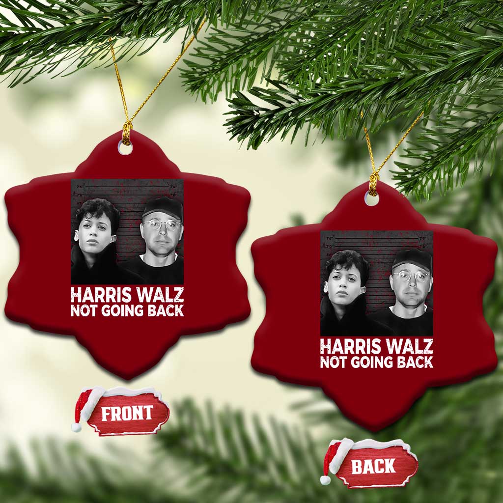 Harris Walz Ceramic Ornament Vintage We Are Not Going Back TS10 Print Your Wear